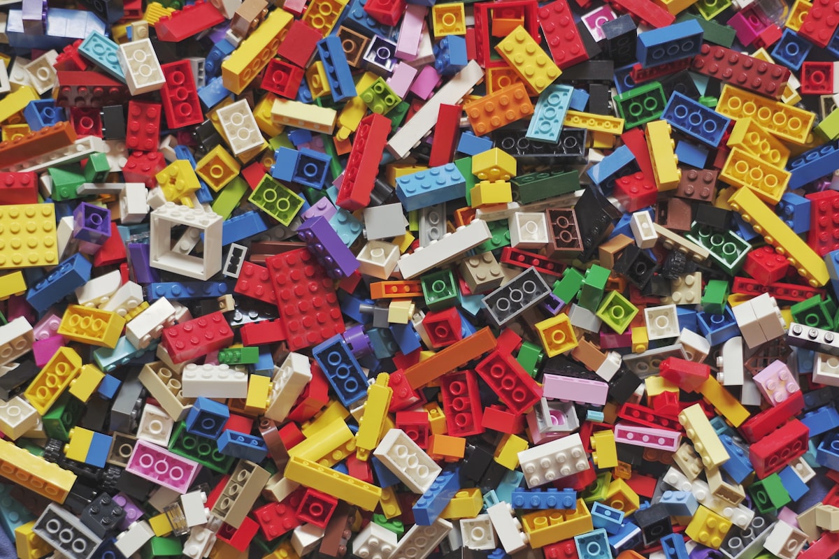 Children engaging with colorful learning materials